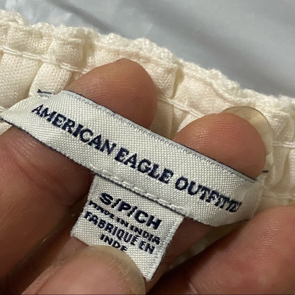 American Eagle Outfitter Cream Eyelet Strapless Tube Top Romper - Picture 5 of 5